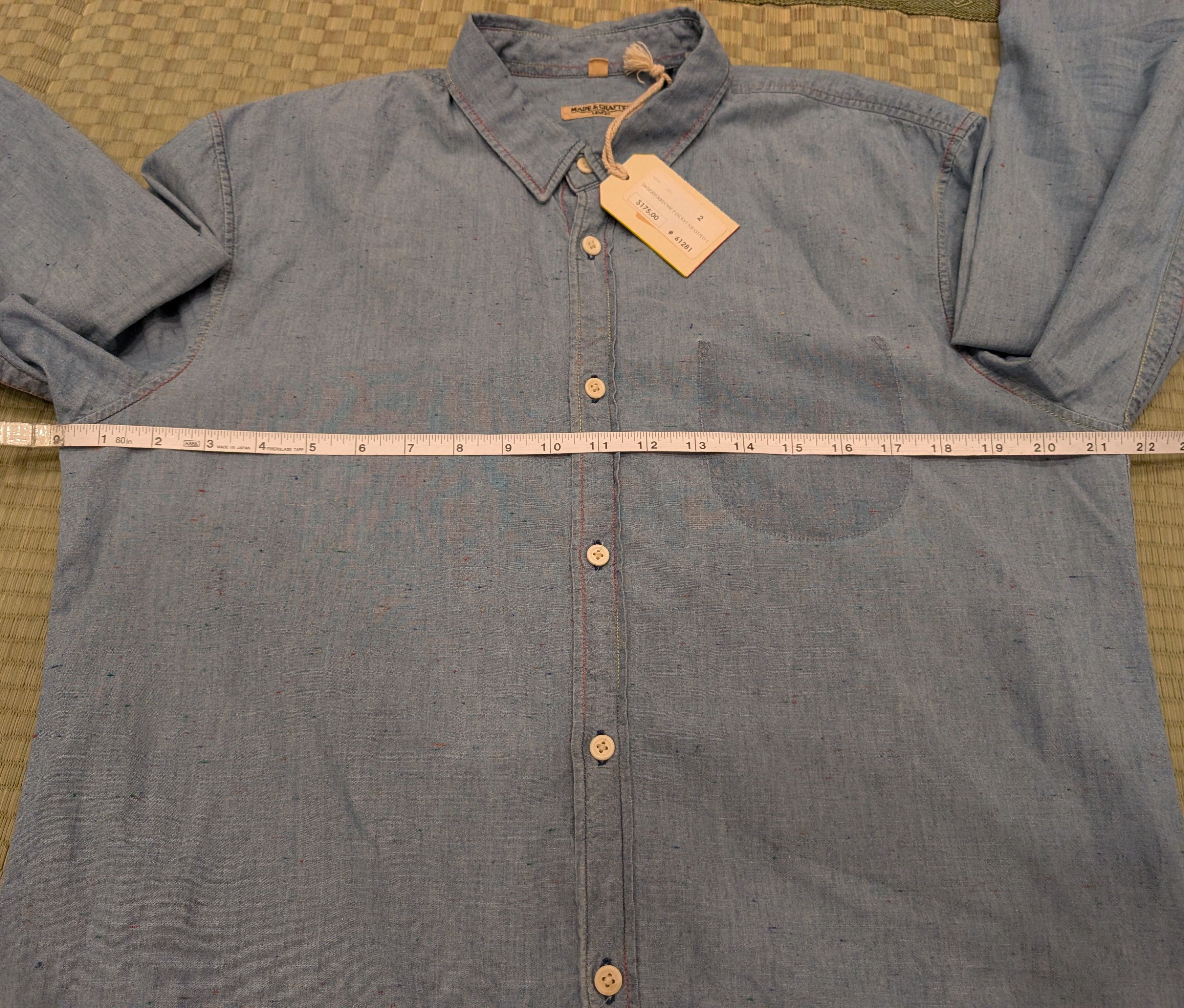 Levi's Made & Crafted NWT Levi's Made & Crafted Rainbow Nep/Thread Button Up Shirt Size US M / EU 48-50 / 2 - 8 Thumbnail