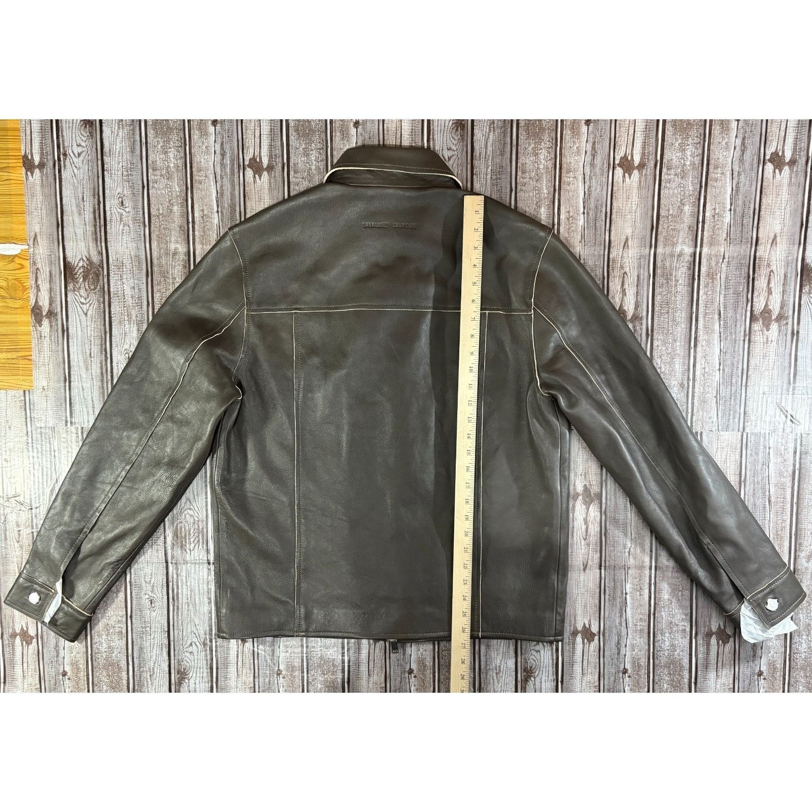 Samsoe Samsoe SAMSOE SAMSOE Samilton leather jacket size L color Black oli Size US L / EU 52-54 / 3 - 13 Thumbnail