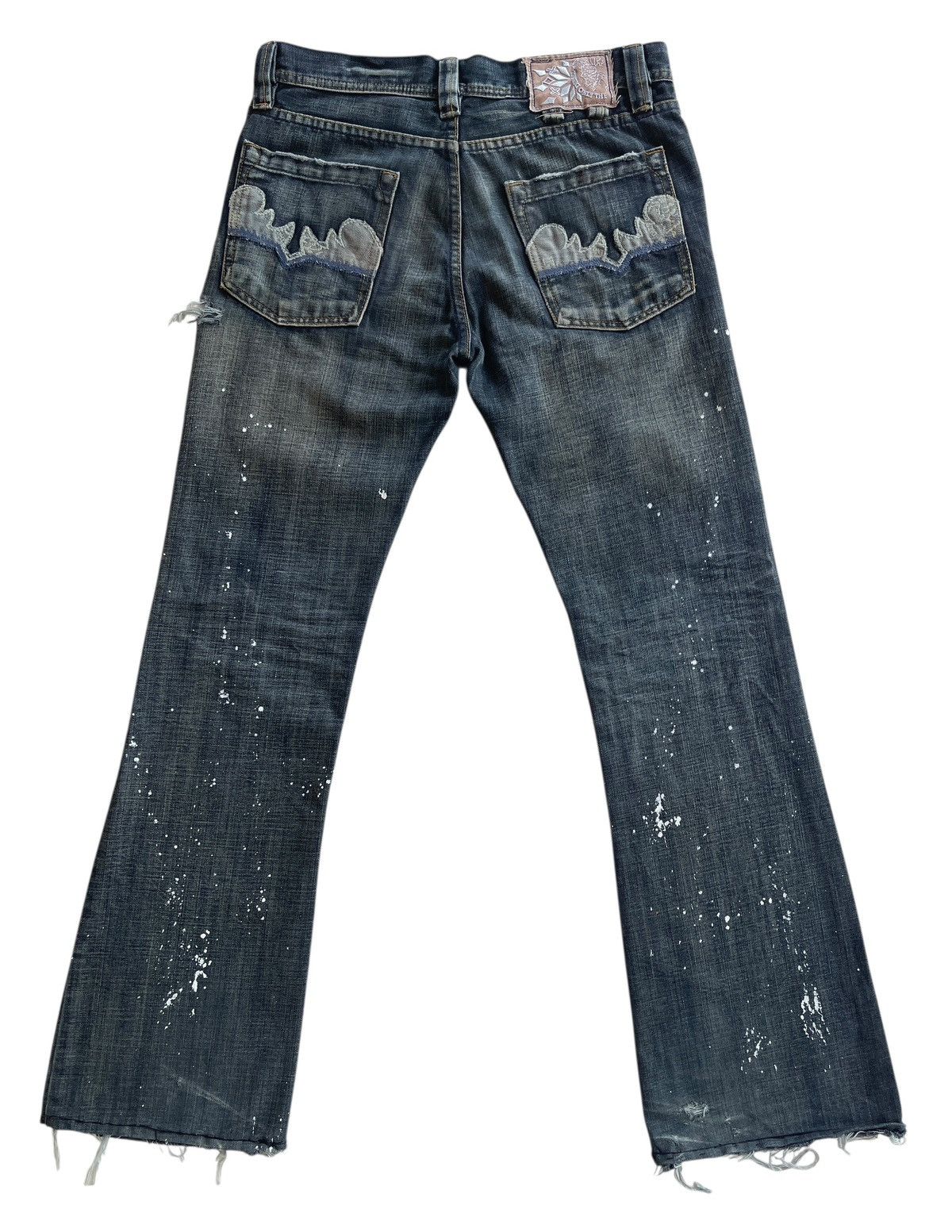 Diesel Paint Splatter Distressed Flare Dark Denim Size US 32 / EU 48 - 2 Thumbnail