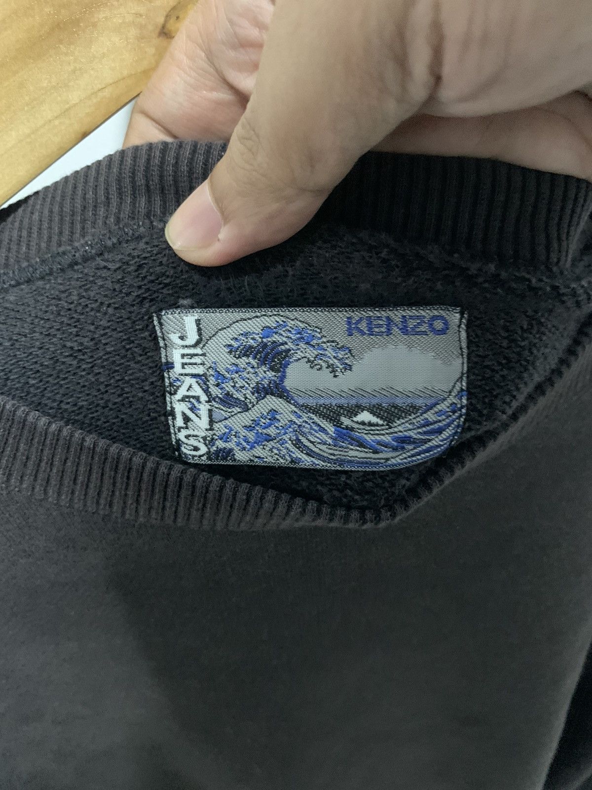 Kenzo × Vintage Vintage Dark Brown Kenzo Distress Sweatshirt Crewneck Size US L / EU 52-54 / 3 - 5 Thumbnail