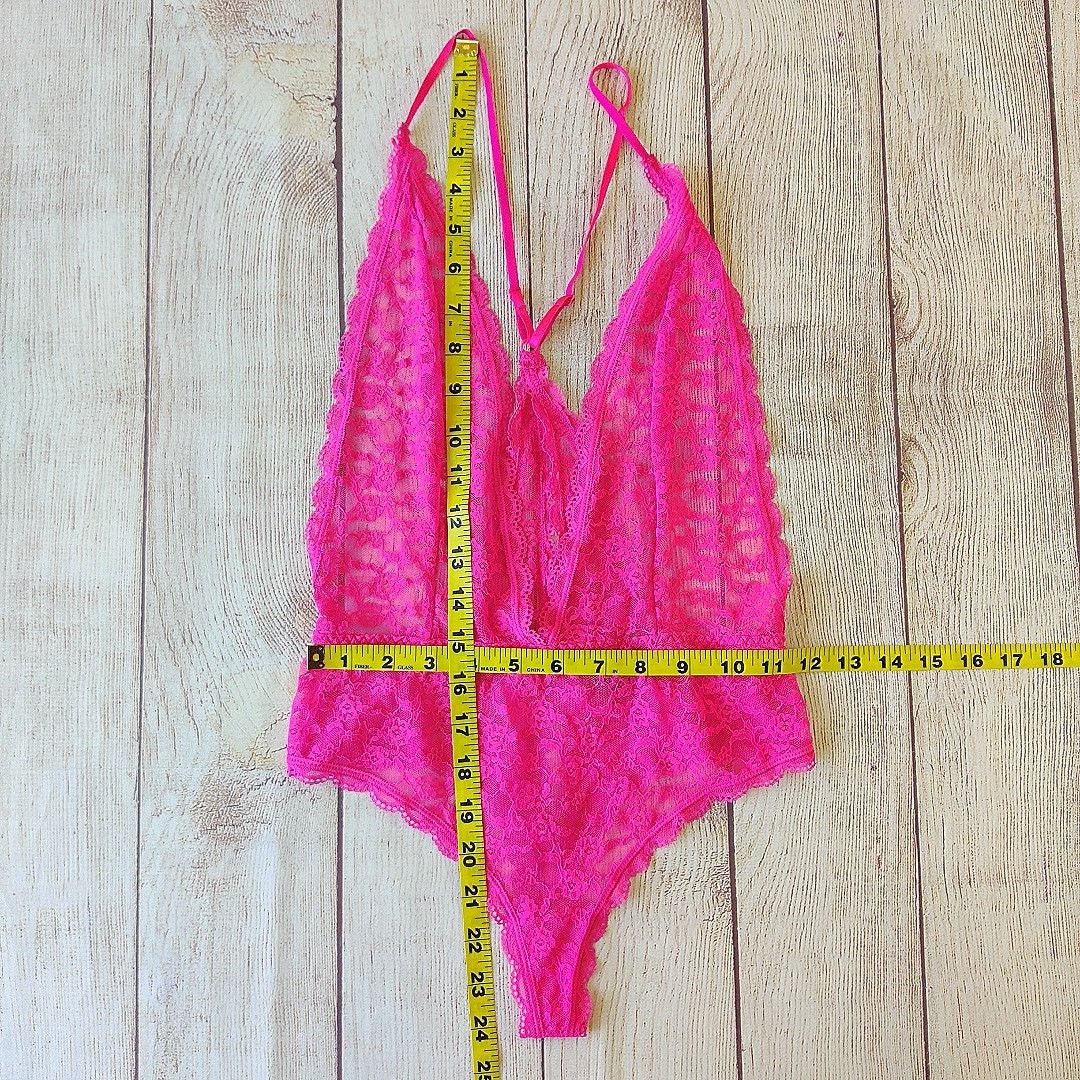 Victoria's Secret Victoria's Secret stretch sheer teddy lace up bodysuit sz S Size S / US 4 / IT 40 - 5 Thumbnail