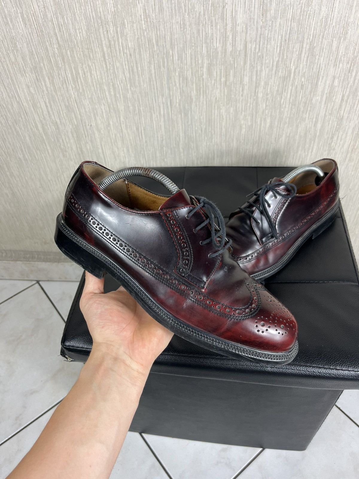 Leather × Vintage Vintage Thomas Stanford leather wine classic loafers shoes Size US 10 / EU 43 - 1 Thumbnail
