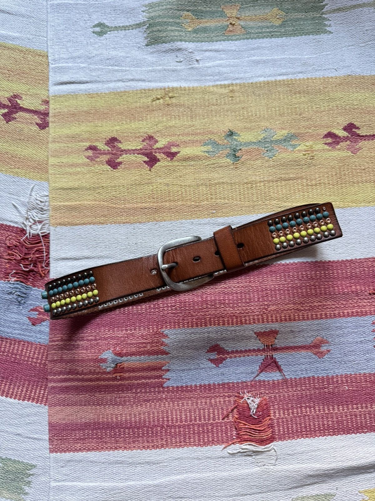 Genuine Leather Vintage 00’s Esprit y2k Japanese Genuine Leather Belt Size ONE SIZE - 1 Thumbnail