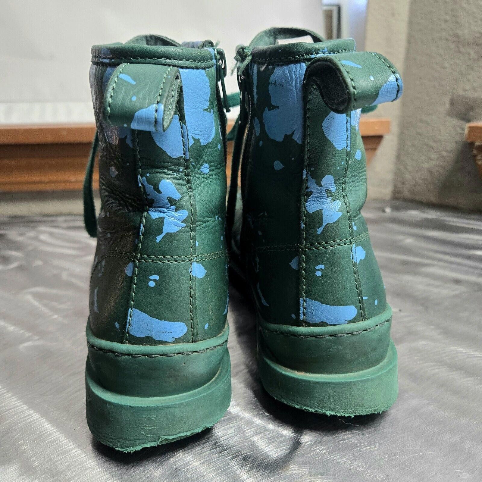 Camper Camper Brutus Womens 6.5 Blue Green Earth Combat Boots BB2 Size US 6.5 / IT 36.5 - 3 Thumbnail