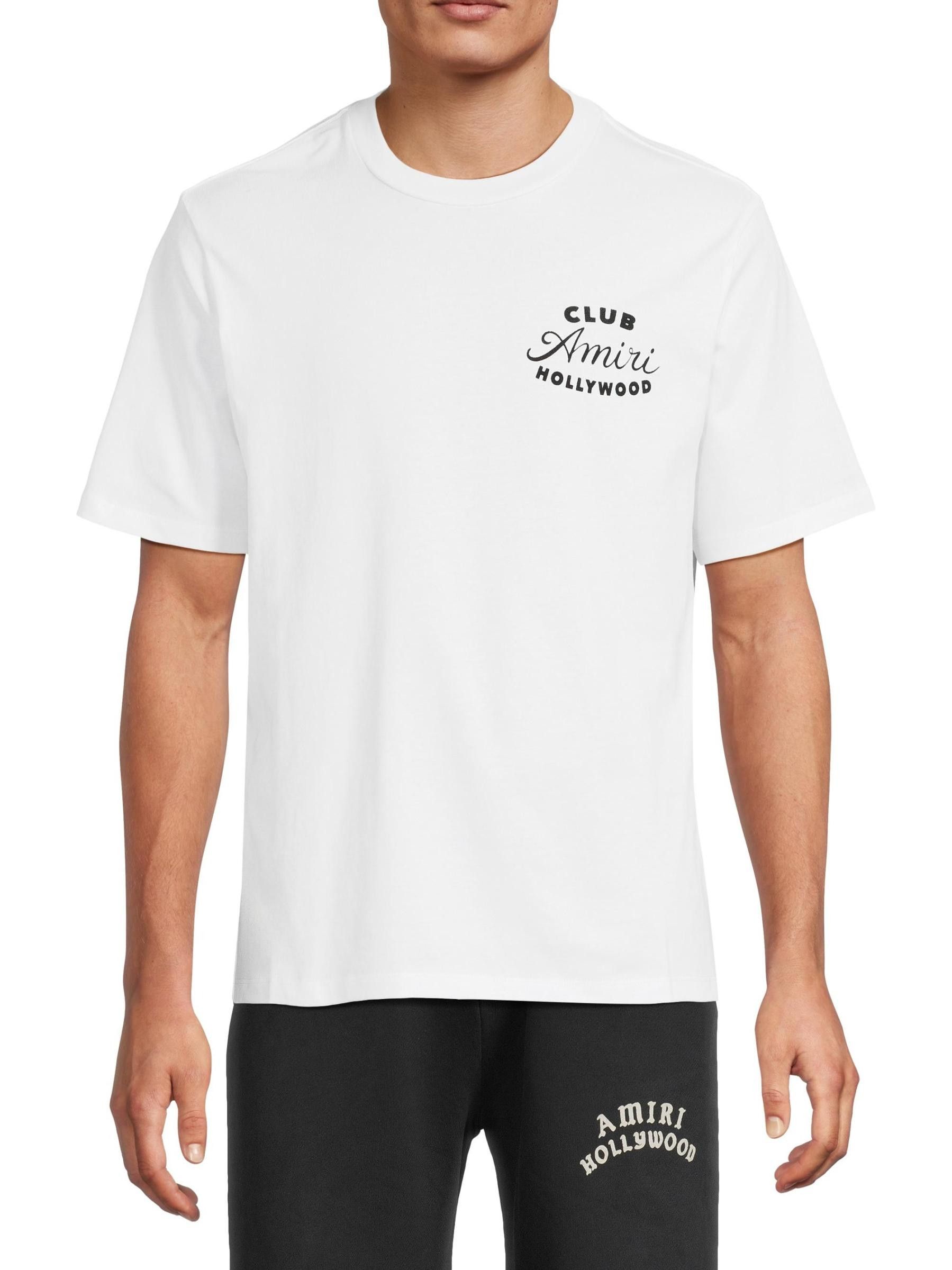 Amiri os11x1225 Club Cotton T-Shirt in White Size US S / EU 44-46 / 1 - 2 Thumbnail