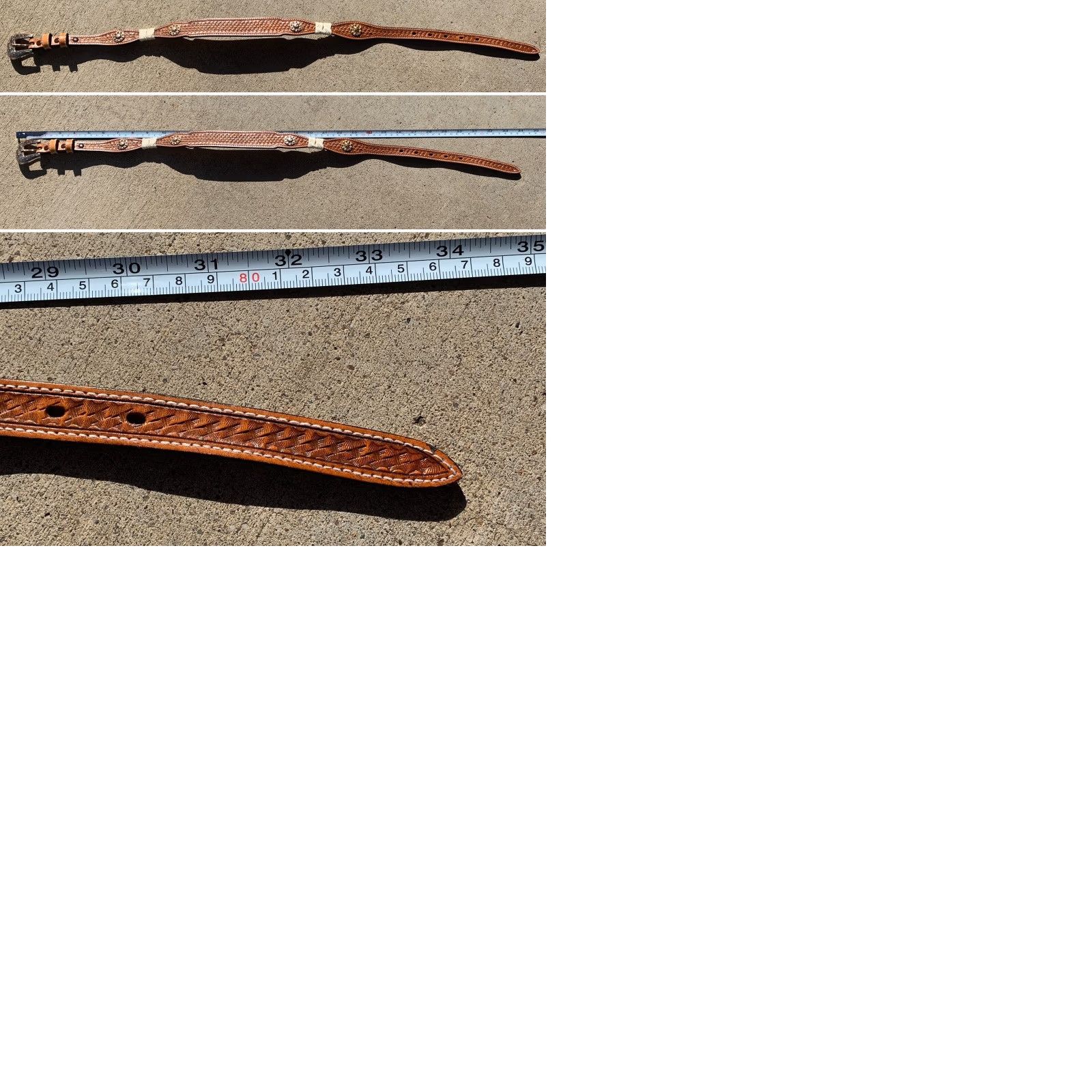 Doublet VINTAGE Double S Belt Collection 3218648-28 Belt Women Western Brown Leather Hand Tooled 28 Size ONE SIZE - 9 Thumbnail