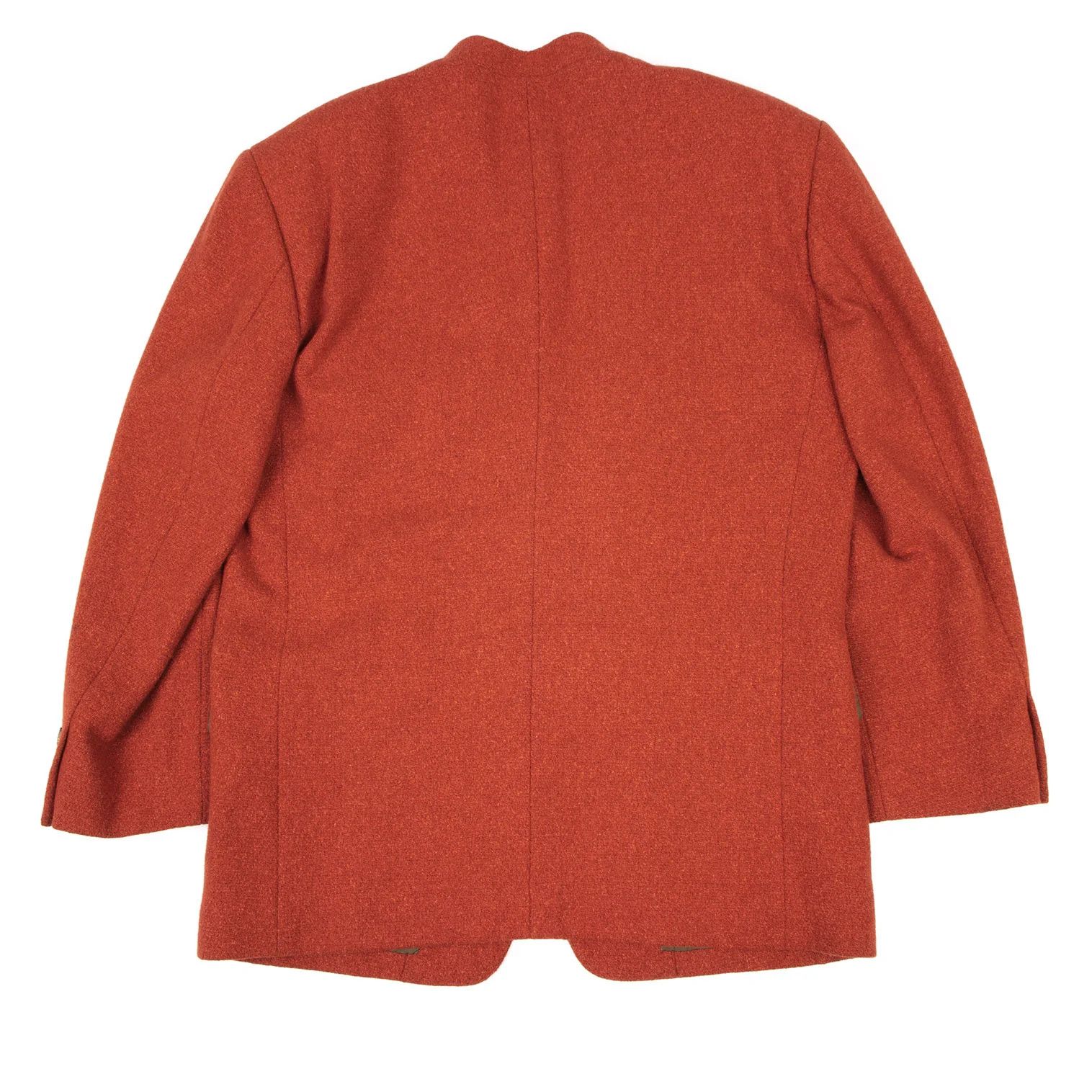 Issey Miyake Wool Band Collar Flap Pocket Jacket in Orange, Size M Size US M / EU 48-50 / 2 - 13 Thumbnail