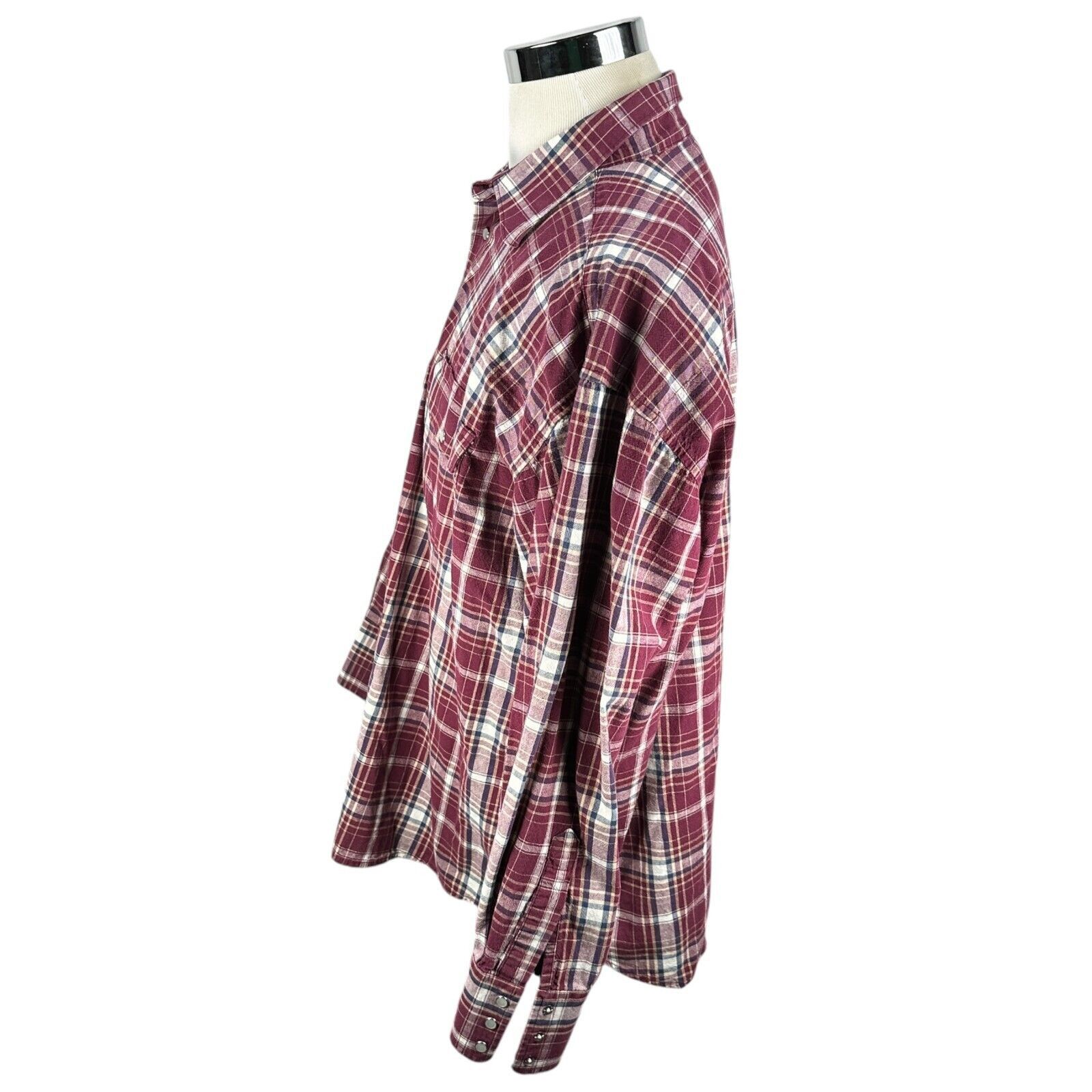 Wrangler Vintage Wrangler Western Shirt Mens 2XL XXL Red White Plaid Size US XXL / EU 58 / 5 - 4 Thumbnail