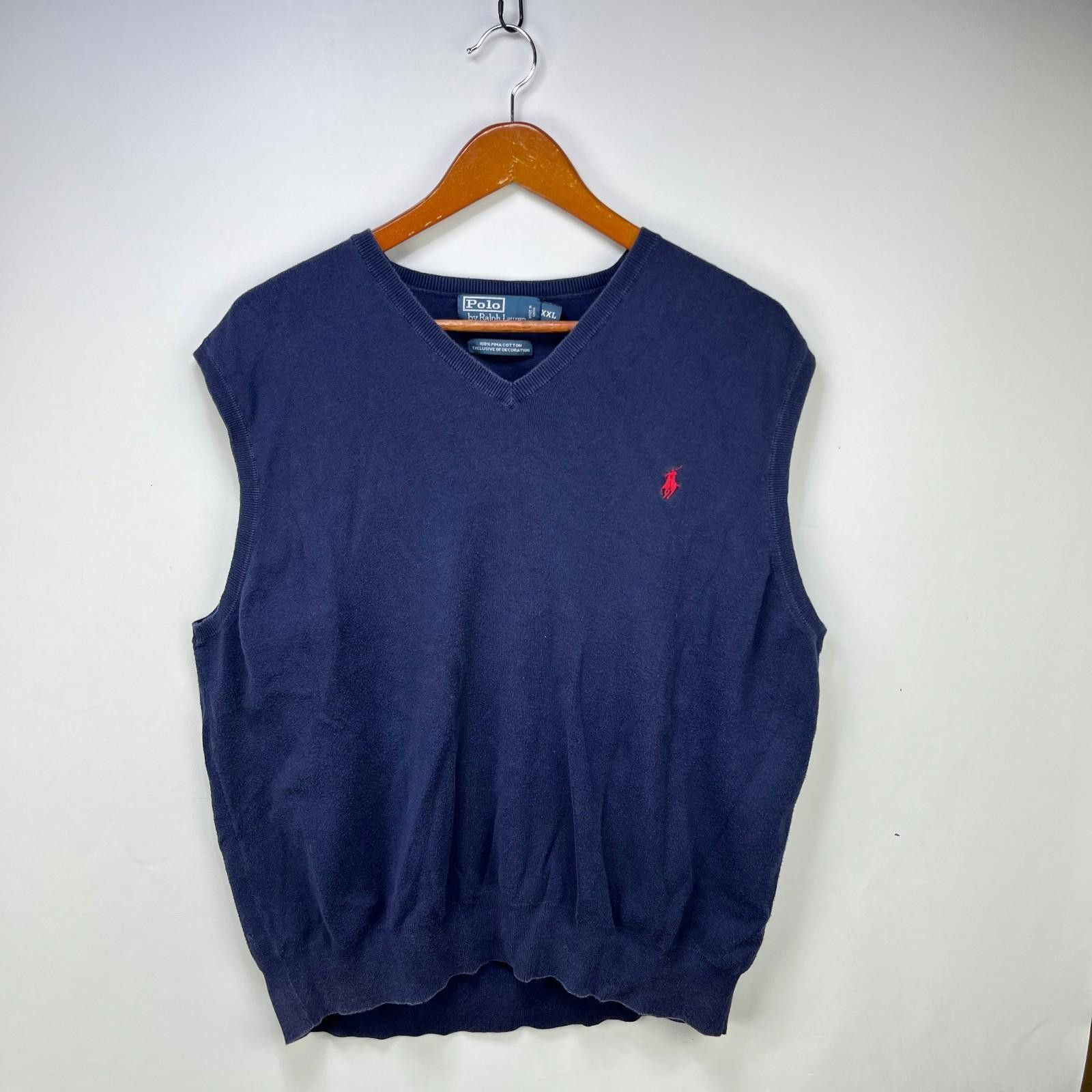 Polo Ralph Lauren Vintage Polo Ralph Lauren Pony Pima Cotton Golf Vest 2XL Size US XXL / EU 58 / 5 - 1 Thumbnail