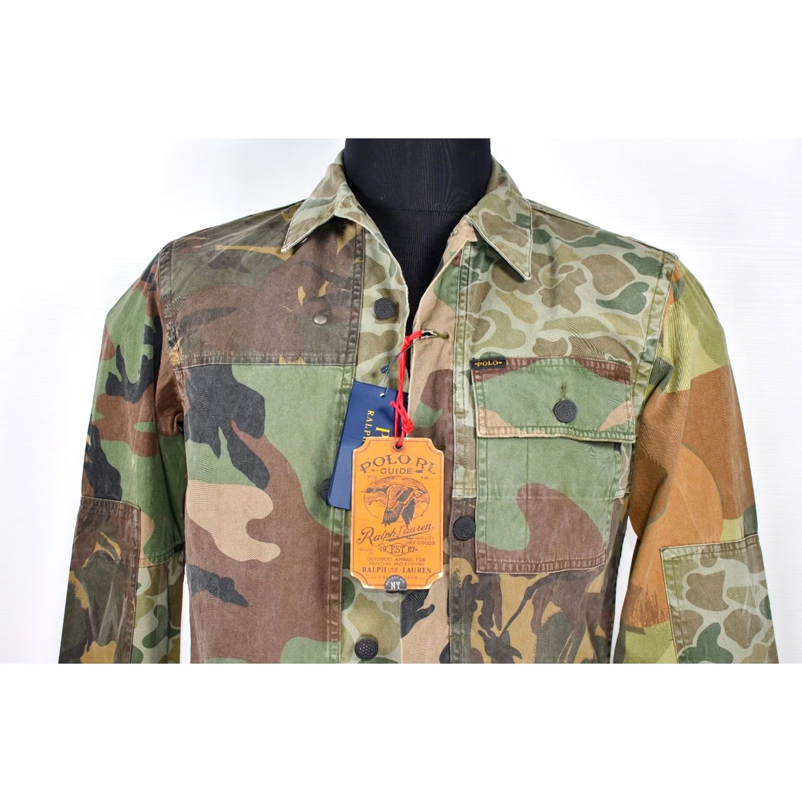 Polo Ralph Lauren Polo Ralph Lauren Military Army Camo Soldiers Fatigue Patchwork Jacket XS Mens Camouflage Navy? Size US XS / EU 42 / 0 - 3 Thumbnail