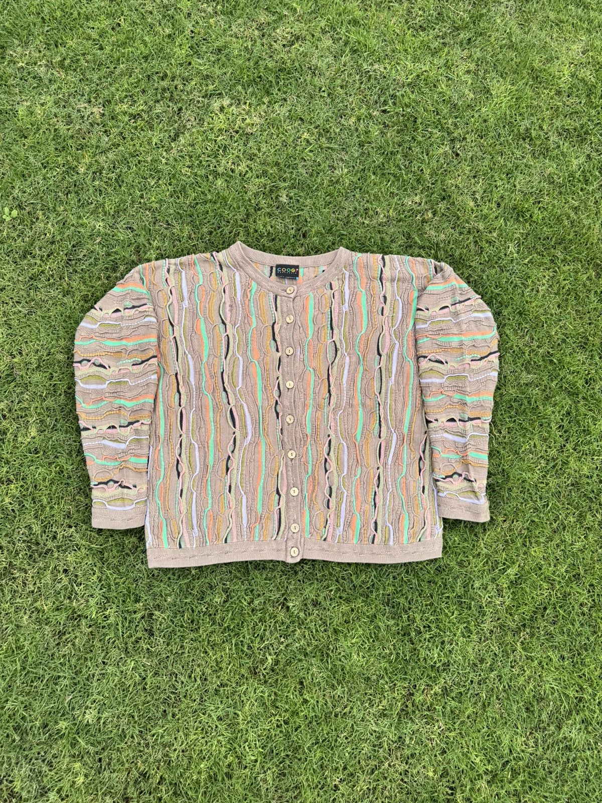 Coogi vintage Coogi 3D knit cardigan sweater Size US XL / EU 56 / 4 - 1 Thumbnail