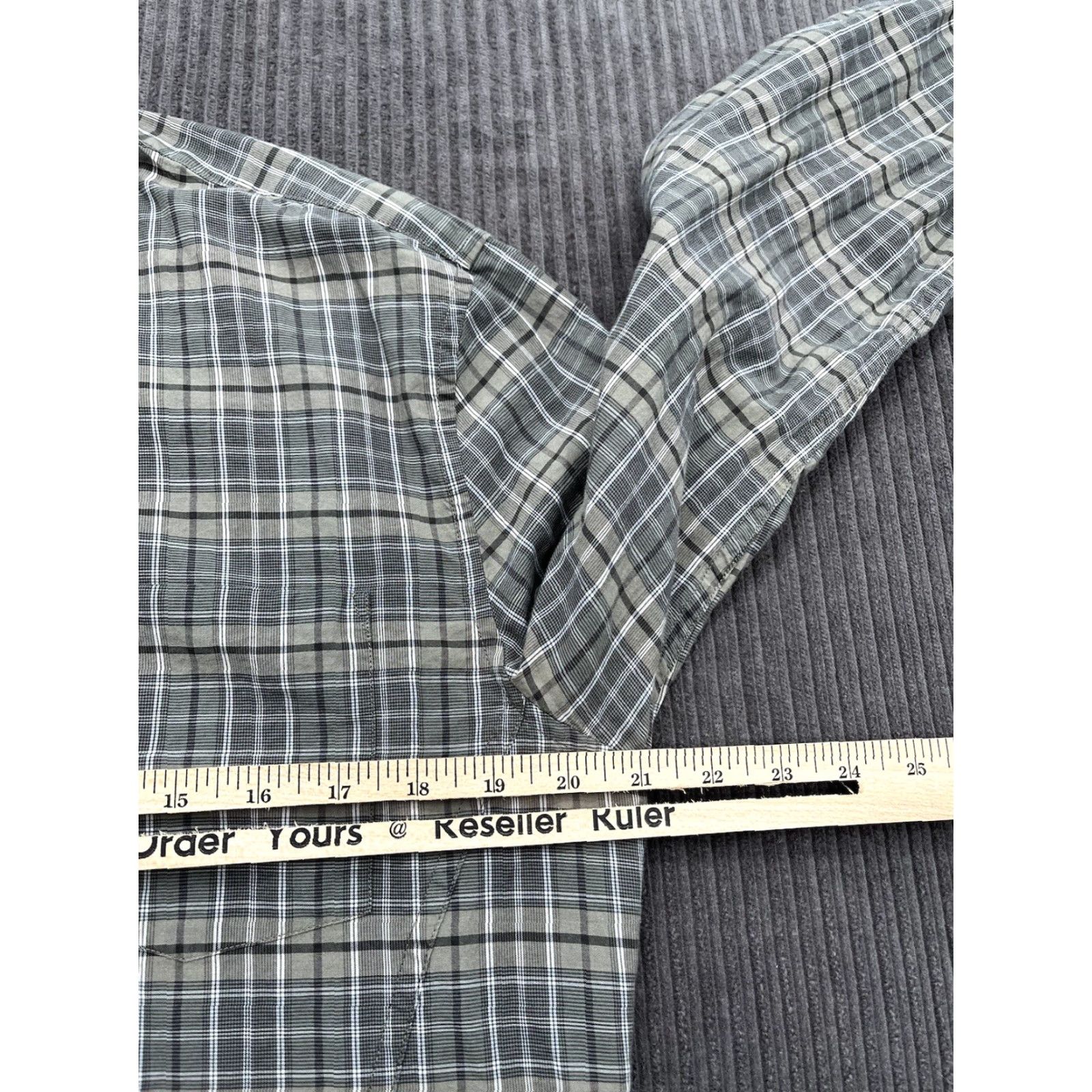 John Varvatos John Varvatos Men Plaid Shirt Size M Cotton Long Sleeve Button-Up Casual Shirt Size US M / EU 48-50 / 2 - 4 Thumbnail
