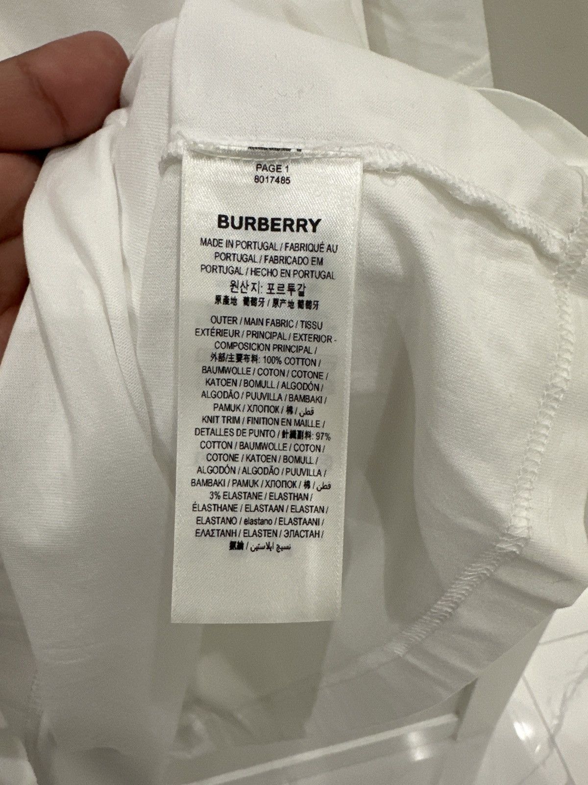 Burberry White Monogram Emerson T-Shirt Size US XXL / EU 58 / 5 - 7 Thumbnail
