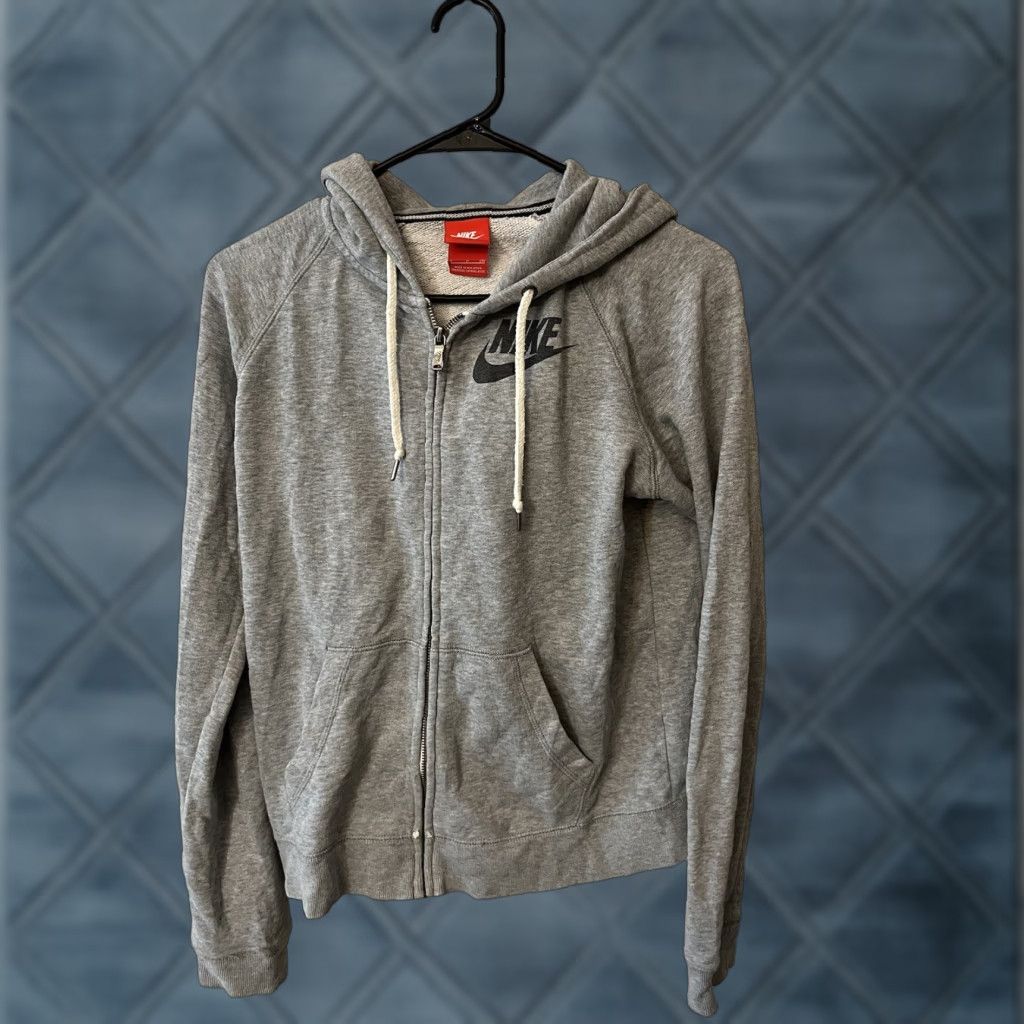 Nike Nike Sportswear Hoodie Women Small Gray Full Zip Womens Size ONE SIZE - 1 Thumbnail