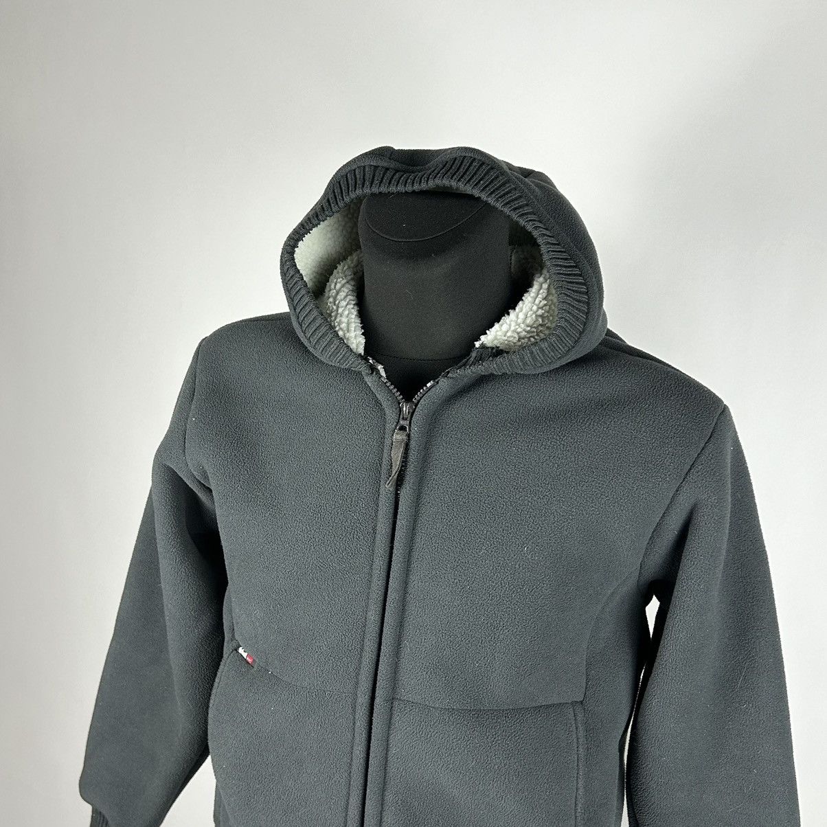 Schott × Vintage Schott polar zip jacket grey big logo spellout with hood Size US S / EU 44-46 / 1 - 3 Thumbnail