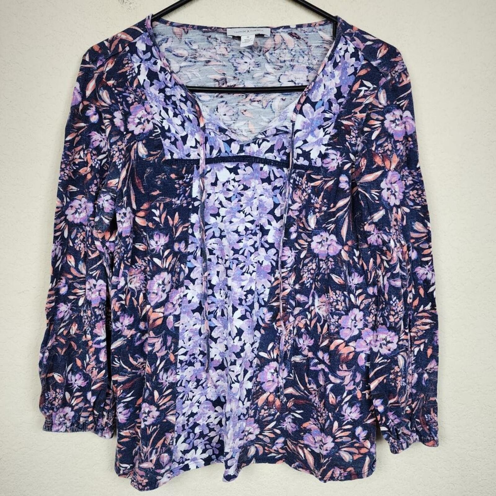 Other Medium Boho Floral Blouse Size M / US 6-8 / IT 42-44 - 1 Thumbnail