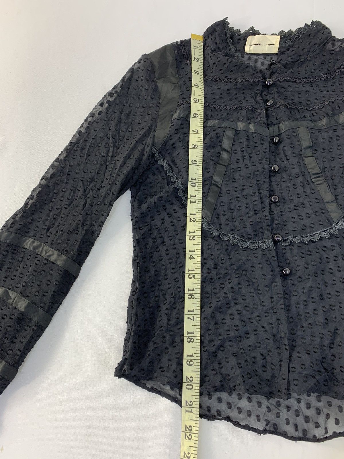 Issey Miyake Tsumori Chisato Issey Miyake Silk Polkadot Fashion Blouse Size XS / US 0-2 / IT 36-38 - 10 Thumbnail