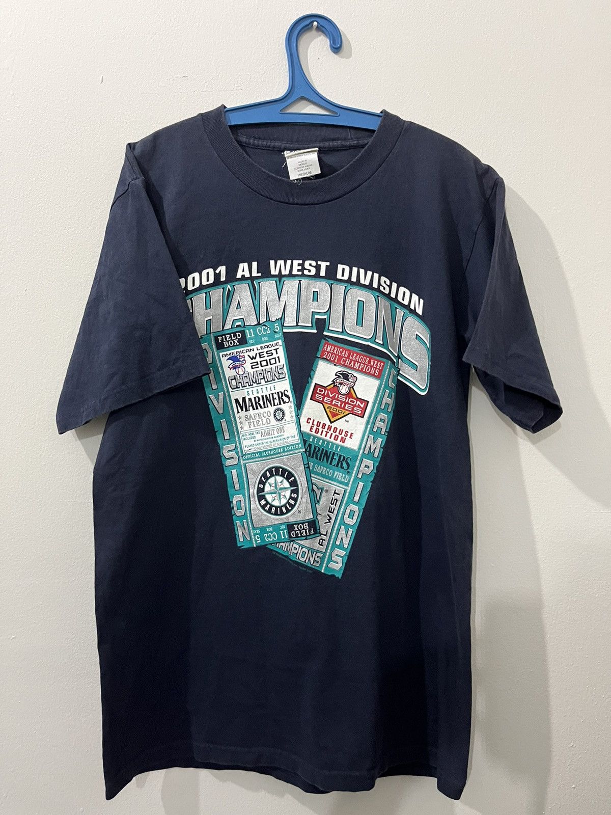 MLB Vintage 2001 Y2K Seattle Mariners Al West Division Champion Size US M / EU 48-50 / 2 - 1 Thumbnail