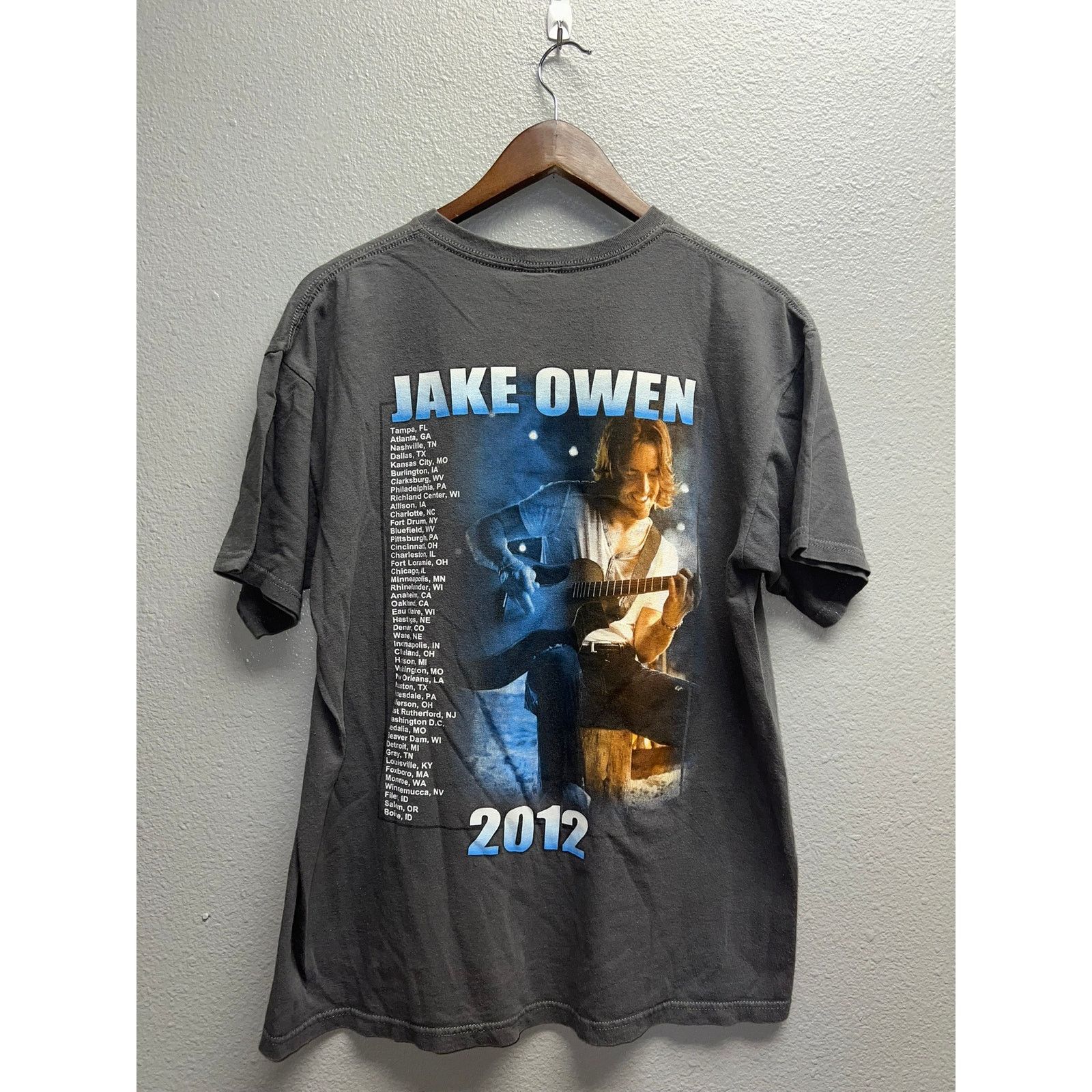Anvil Vintage Jake Owen Shirt Band Tour Concert 2012 Gray Tee L Size US L / EU 52-54 / 3 - 5 Thumbnail