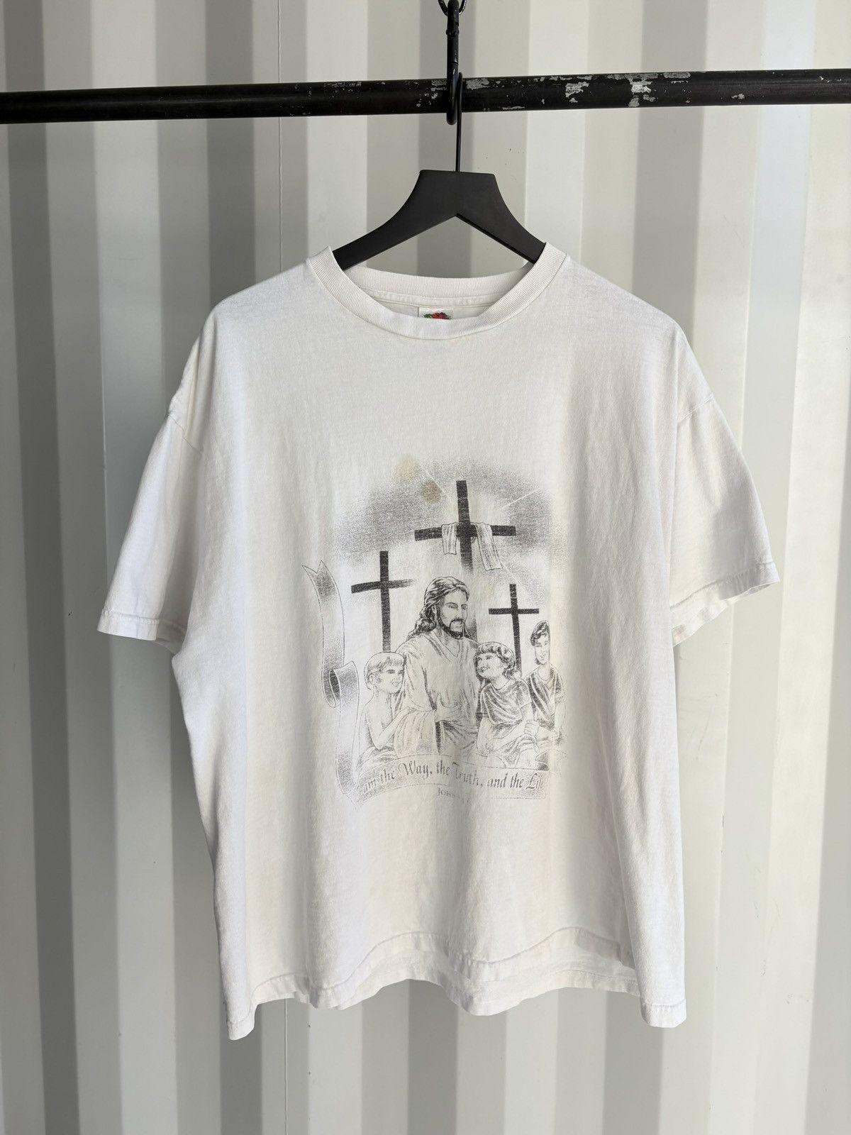 Vintage Vintage Jesus I Am The Way Distressed Faded Shirt Grunge Size US XL / EU 56 / 4 - 1 Thumbnail