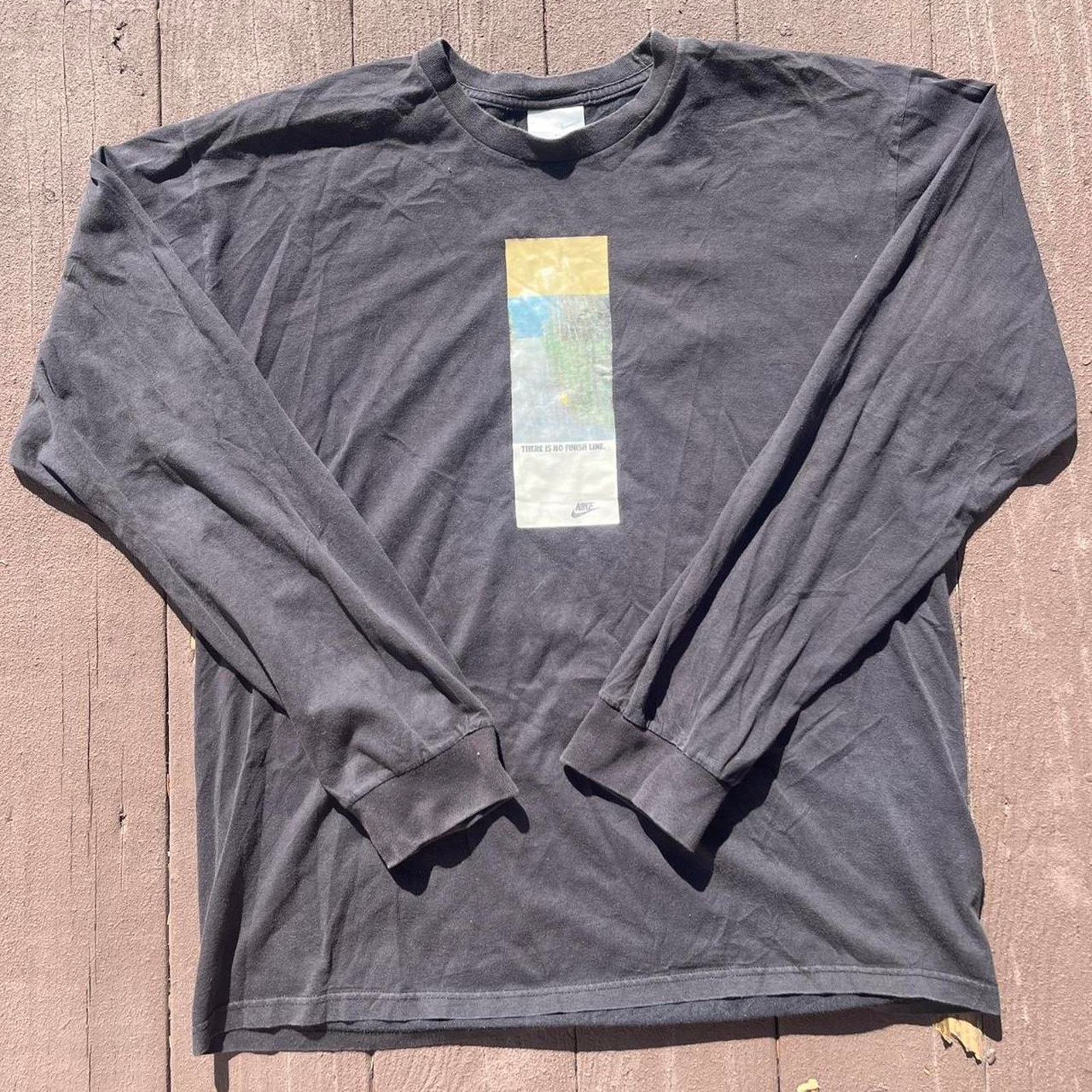 Nike Y2k Nike “There is No Finish Line” Long Sleeve Gym Shirt Size US XL / EU 56 / 4 - 1 Thumbnail