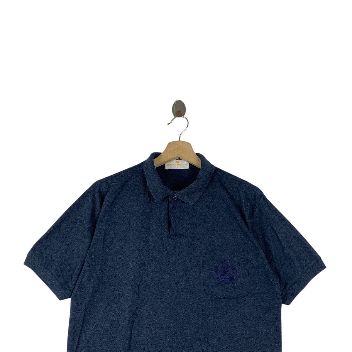 Vintage Vintage FRANCO MASOTTI ITALY Crest Logo Polo Tee Shirt Top Size US L / EU 52-54 / 3 - 2 Thumbnail