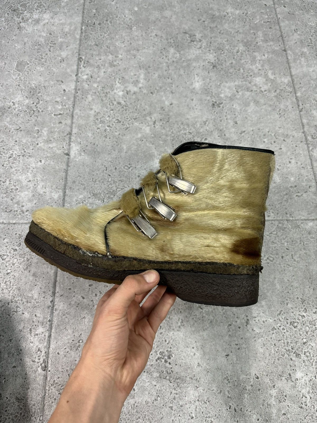Japanese Brand × Vintage 2000s Japan Fur Boots Shoes Avant Garde Rare Y2K Size US 9.5 / EU 42-43 - 5 Thumbnail