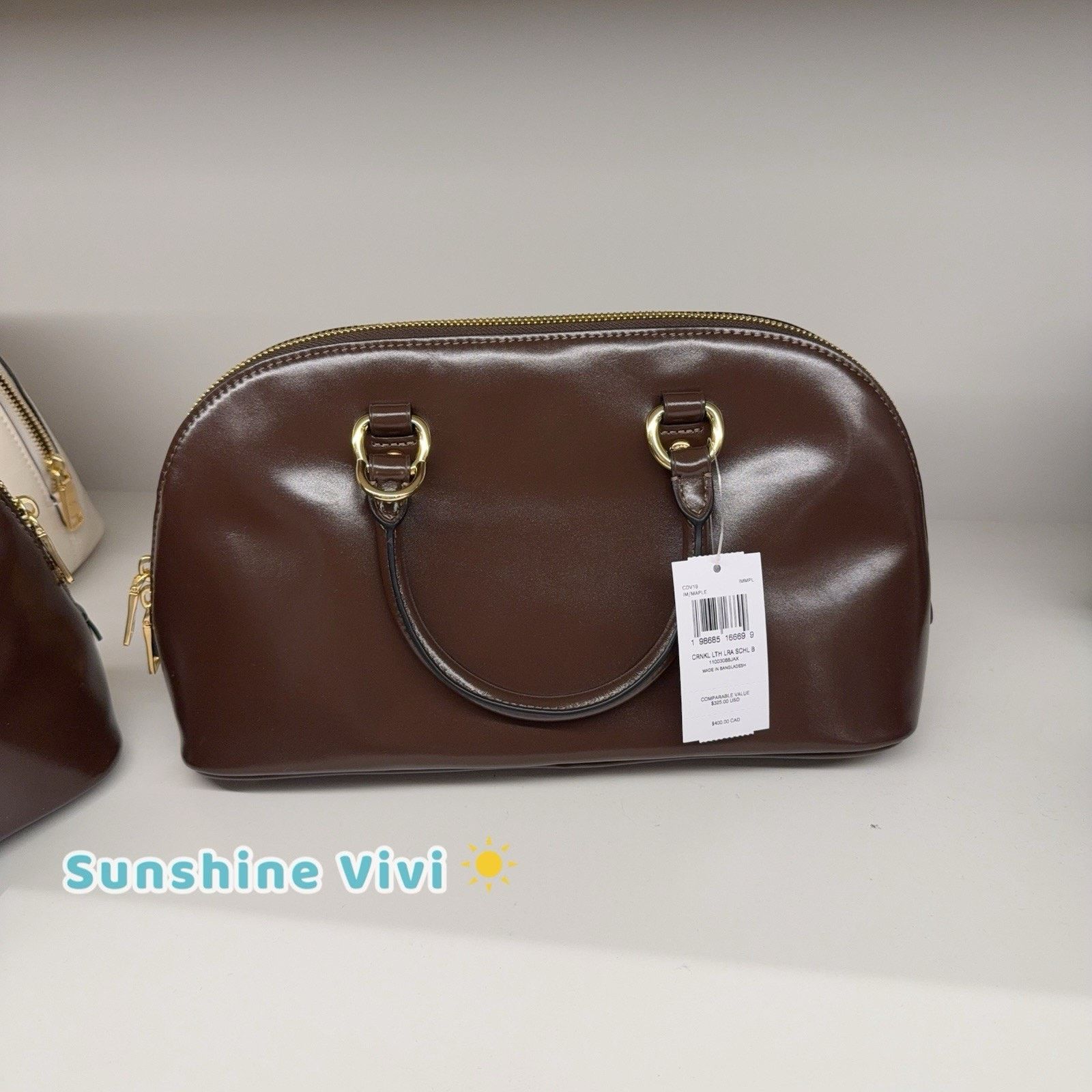 Coach NWT Coach Lara Bag Satchel Leather Handbag CDV19 Black Size ONE SIZE - 3 Thumbnail