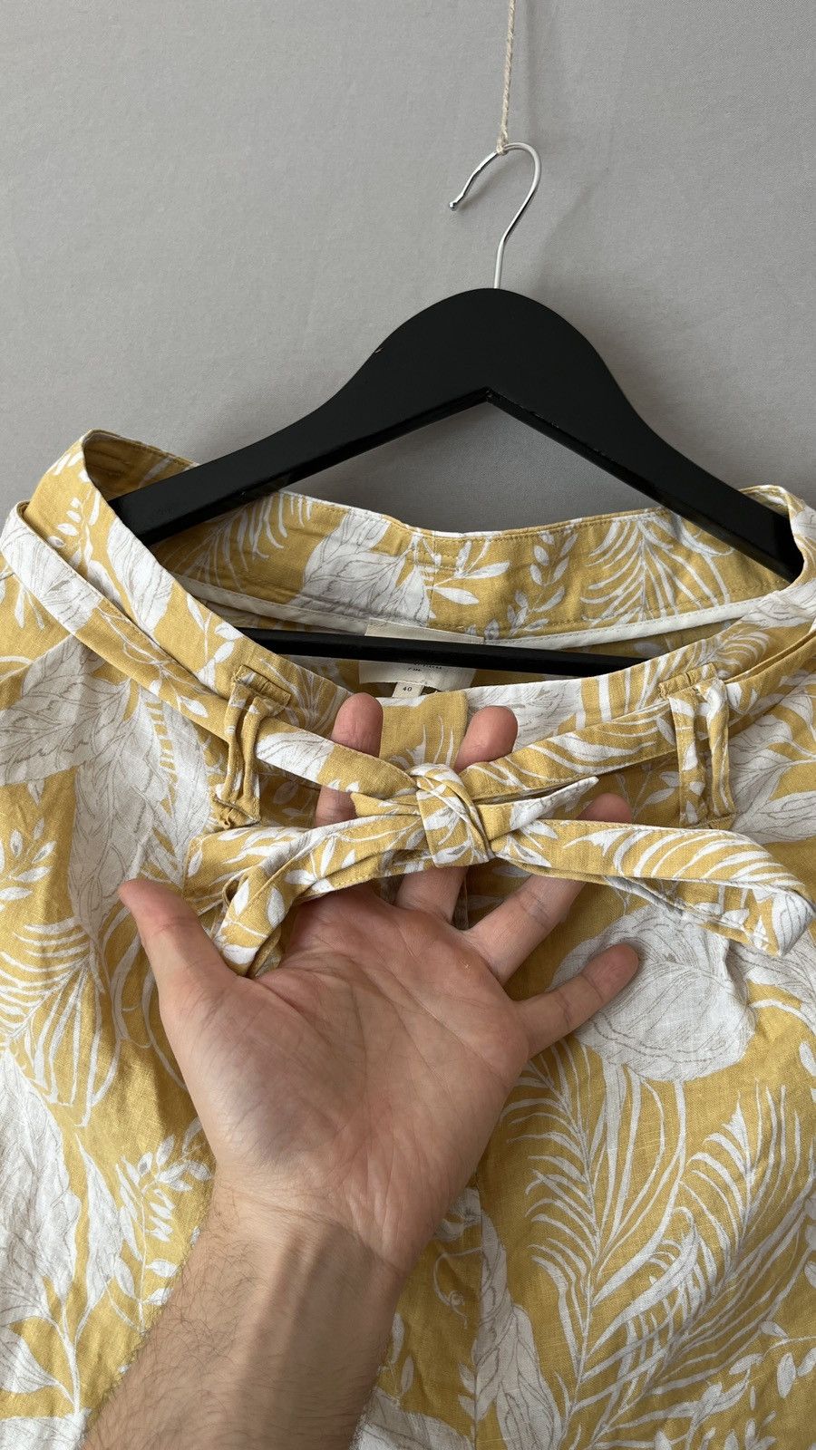 Sezane Sezane Linen Cotton Floral Print Yellow Shorts Size 28" / US 6 / IT 42 - 7 Thumbnail