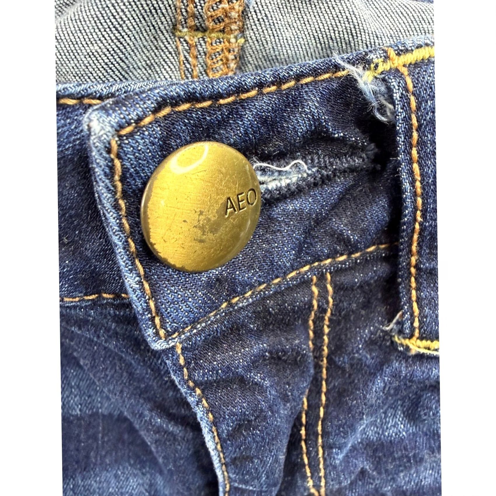 American Eagle Outfitters American Eagle Outfitters Jeans Skinny Womens Dark Wash 26x28 Super Stretch Denim Five-Pocket Modern Slim Fit Size 27" / US 4 / IT 40 - 6 Thumbnail