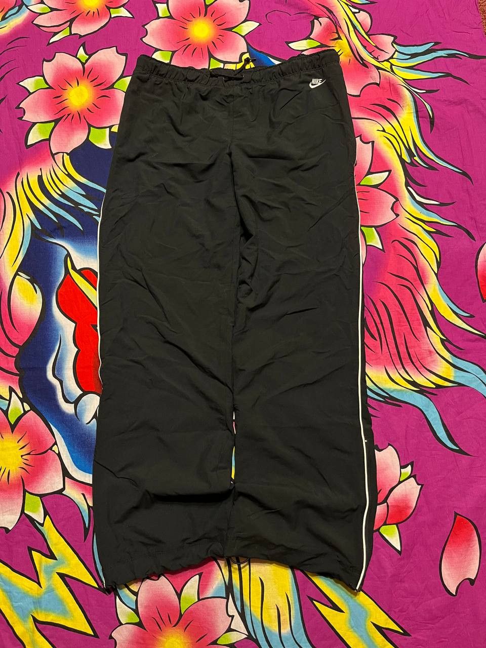 Nike × Vintage Vintage Nike nylon women pants in black L size y2k Size 32" / US 10 / IT 46 - 1 Thumbnail