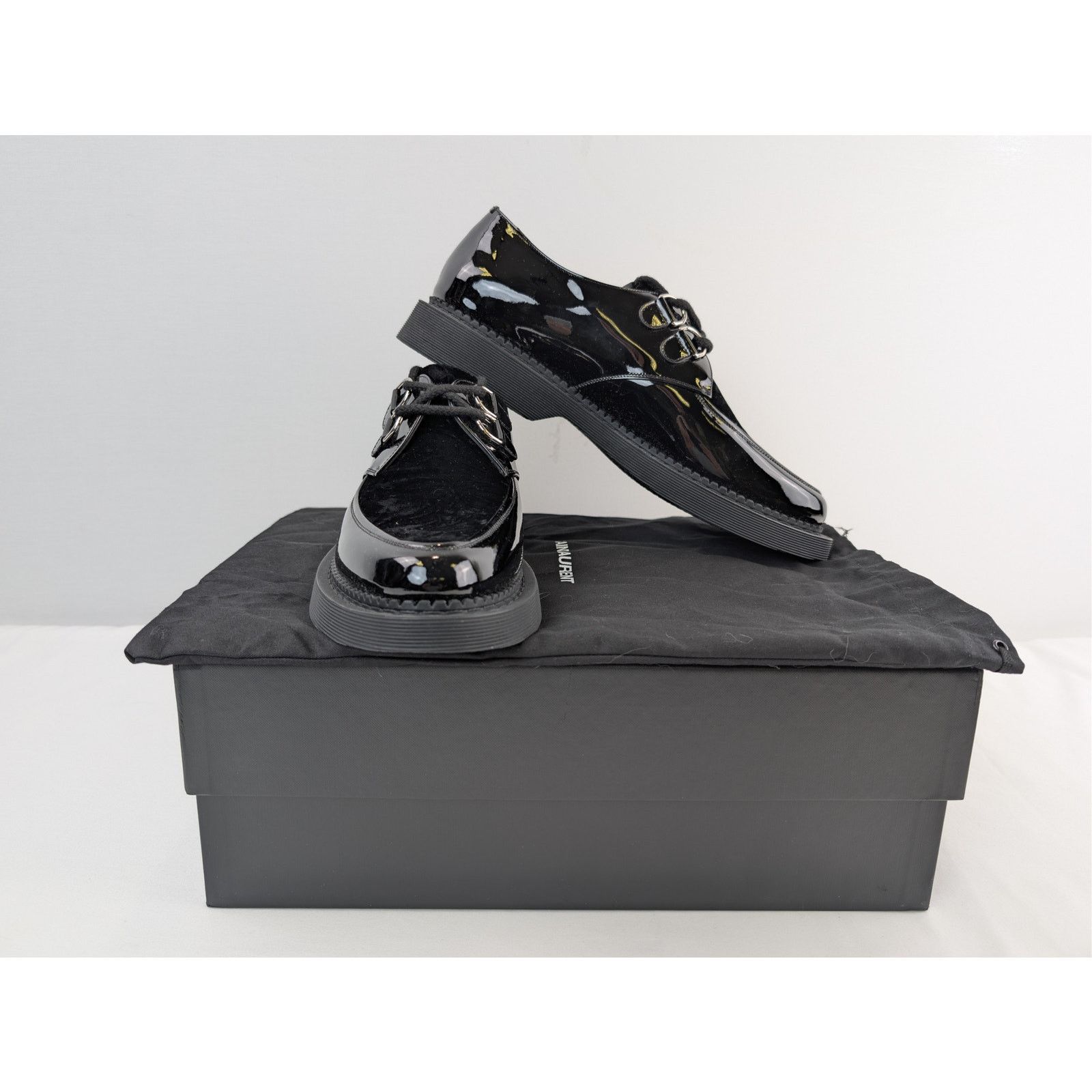 Saint Laurent Paris o1rshd1 Teddy SH Derby Shoe Boots in Black Size US 10 / EU 43 - 18 Thumbnail