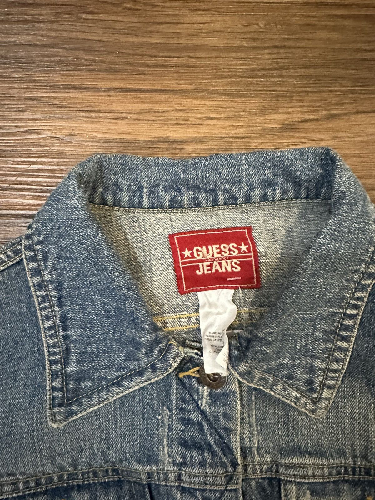 Guess Vintage Guess Cropped Jean Jacket Size L / US 10 / IT 46 - 2 Thumbnail