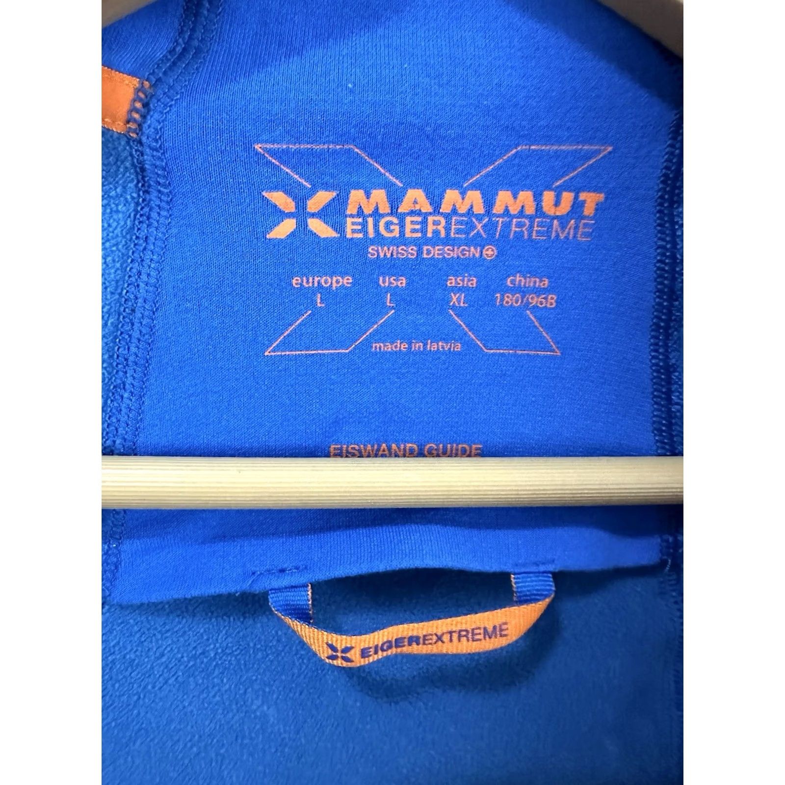 Mammut Mammut Eiswand Eiger Extreme Guide Midlayer Full Zip Fleece Jacket Size L Blue Jacket Mens Size US L / EU 52-54 / 3 - 3 Thumbnail
