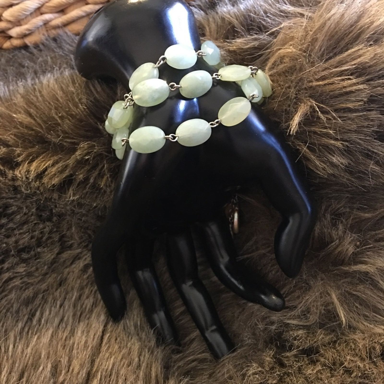 Jewelry David Aubrey 3 strand green aventurine bracelet Size ONE SIZE - 4 Thumbnail