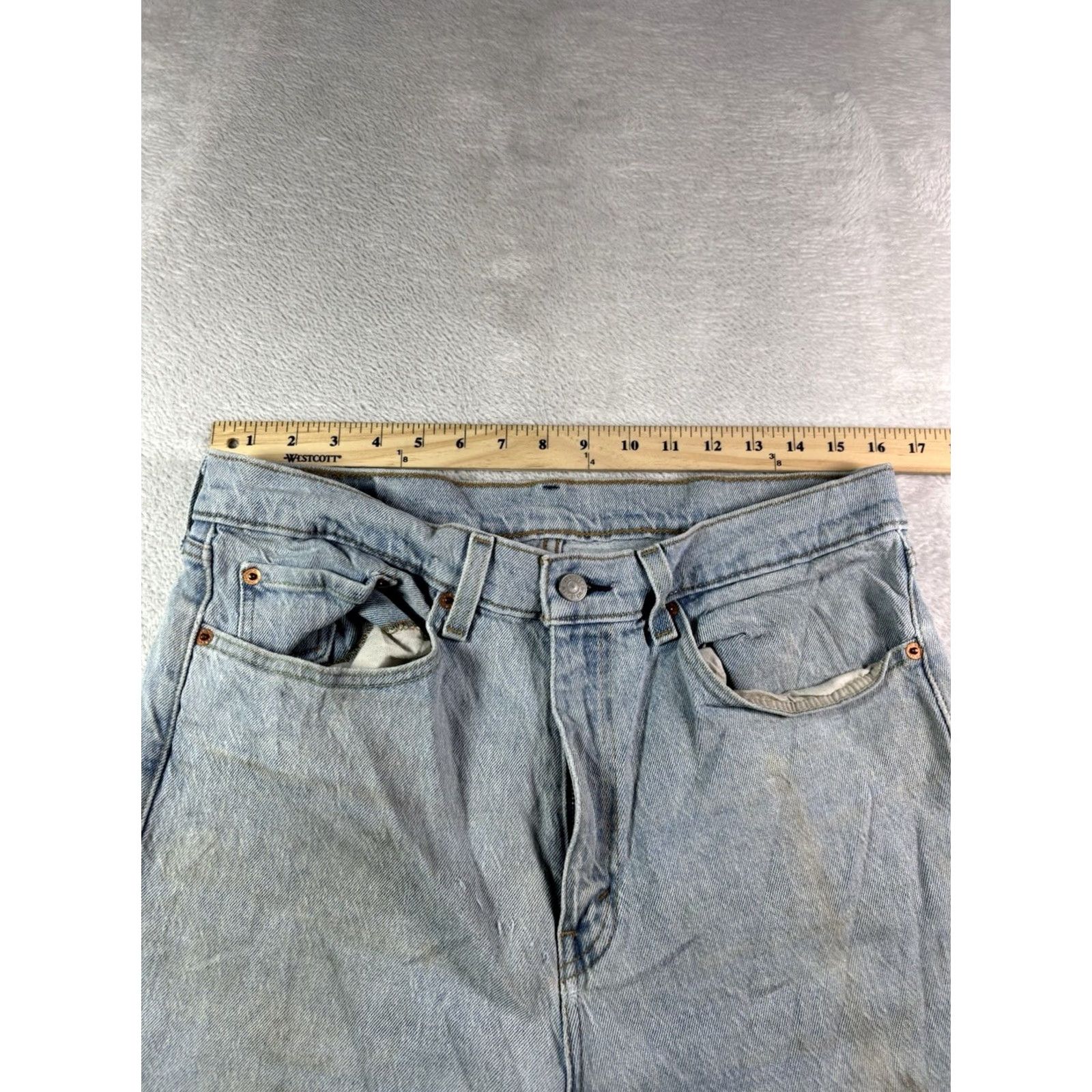 Levi's Levi’s 505 Jeans Slim Fit Straight Leg Light Wash Denim 34x32 Men Vintage No N/A? Size US 34 / EU 50 - 7 Thumbnail