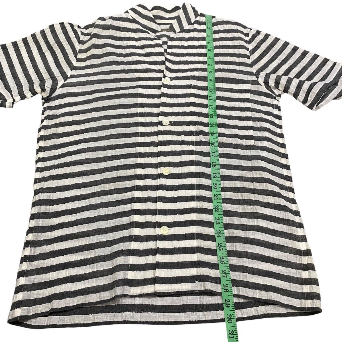 Y's × Yohji Yamamoto Vintage Y's Yohji Yamamoto Beige Striped Shirt Button Size M / US 6-8 / IT 42-44 - 11 Thumbnail