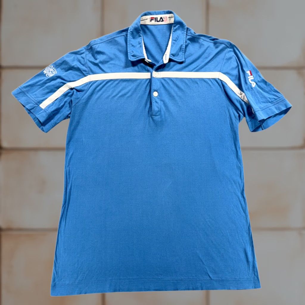 Fila VINTAGE Fila Polo Shirt Adult M Blue Championship Tennis Italy 80s Shirt Mens Size US M / EU 48-50 / 2 - 1 Thumbnail