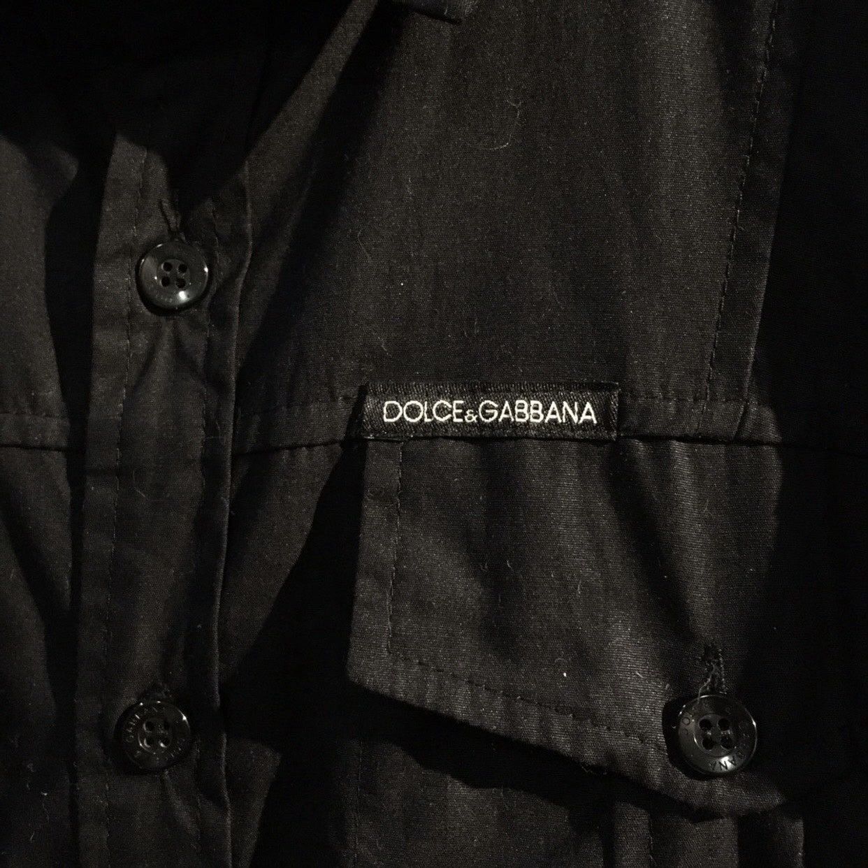 Dolce & Gabbana Dolce & Gabbana Black Long Sleeve Utility Shirt Size US M / EU 48-50 / 2 - 3 Thumbnail