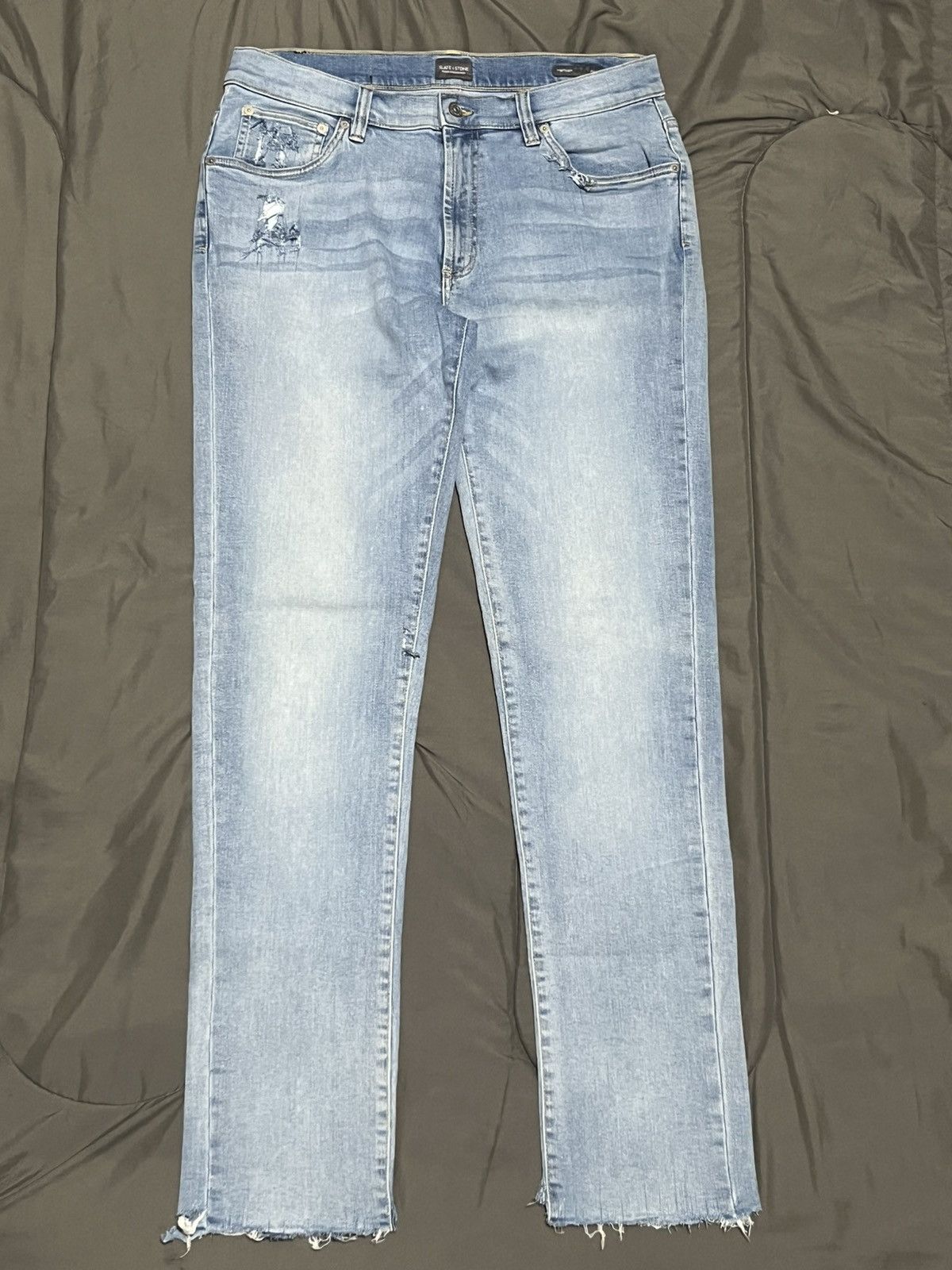 Slate & Stone Slate & Stone Hand Distressed Skinng Denim Size US 32 / EU 48 - 1 Thumbnail