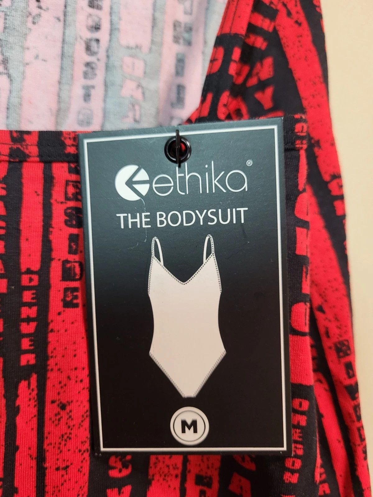 Other Ethika Women's Pull-On Bodysuit Red & Black Logo Size M / US 6-8 / IT 42-44 - 5 Thumbnail