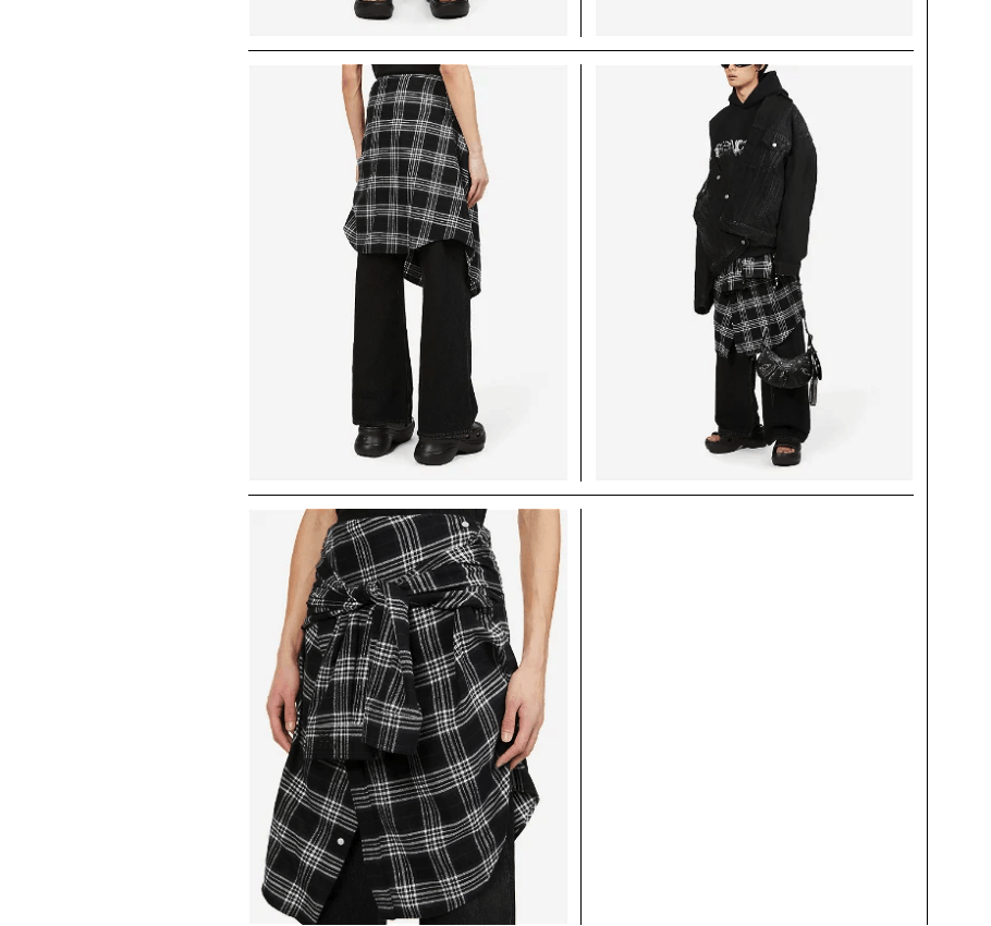 image of Balenciaga 22Ss Knotted Skirt Shirt in Black, Men's (Size Medium)
