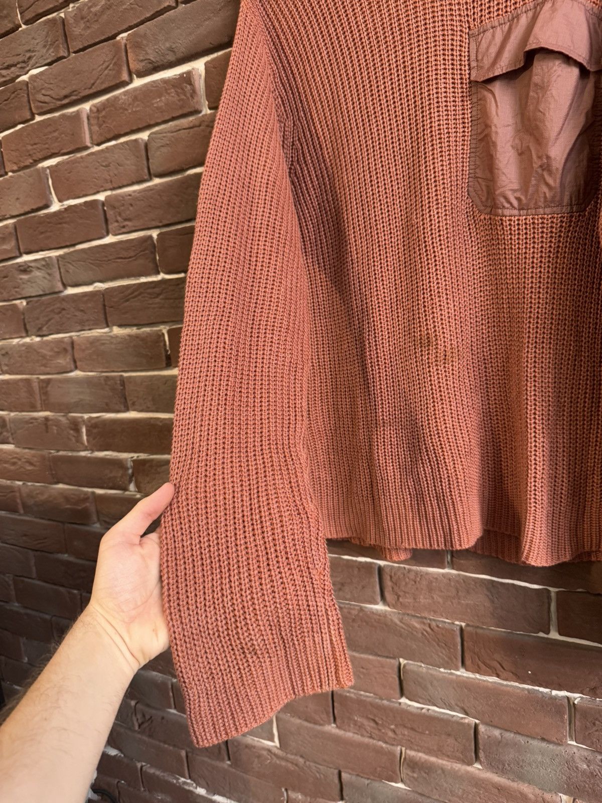 Acne Studios Acne Studios Designer Linen Cargo Knit Sweater Brown Hype Size US M / EU 48-50 / 2 - 5 Thumbnail