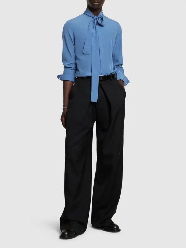 Valentino o1y0525 Solid Color Shirt in Blue Size US M / EU 48-50 / 2 - 4 Thumbnail