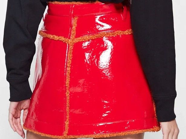 Diesel !DS! DS23 Diesel O-Neillia Red Regular Shine Skirt Size 27" / US 4 / IT 40 - 4 Thumbnail