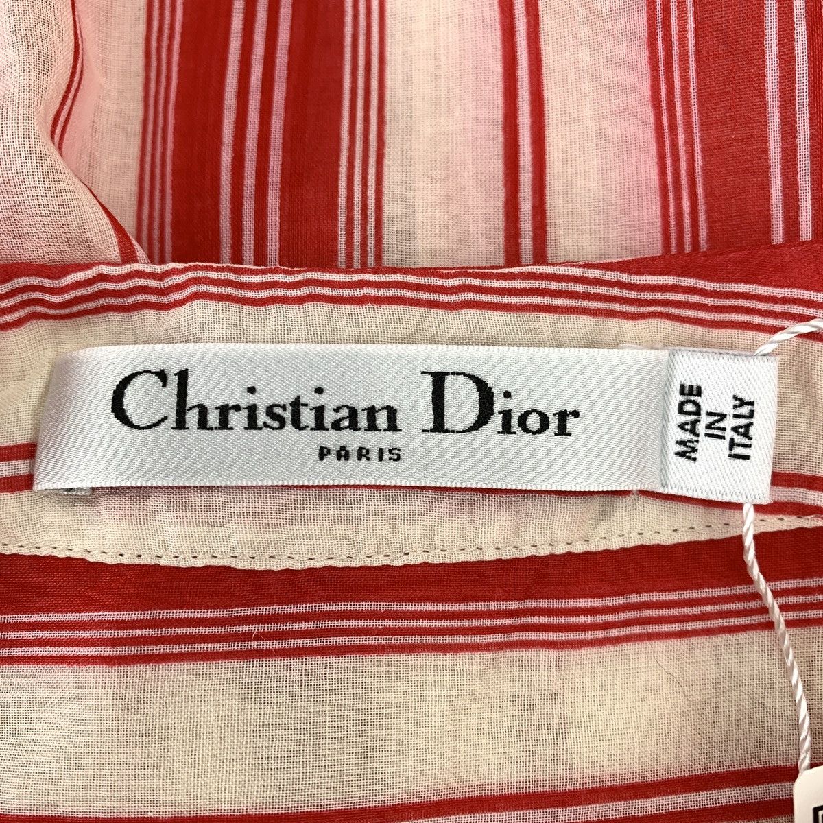 Dior Christian Dior Red Bee Striped Long Sleeve Shirt Dress K26WX Size XS / US 0-2 / IT 36-38 - 6 Thumbnail
