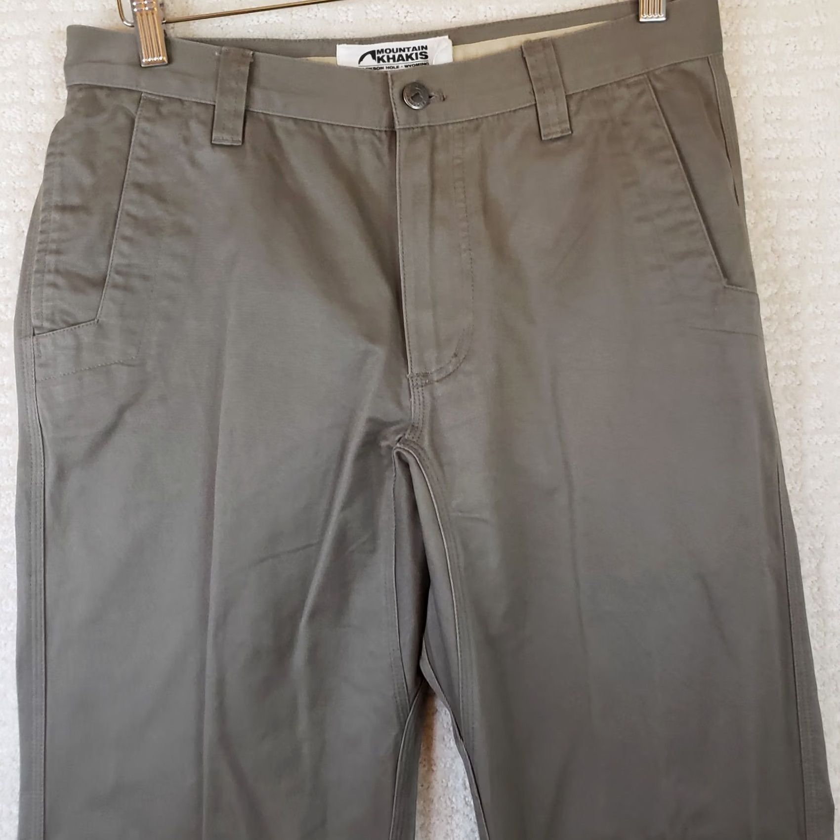 Mountain Khakis Mountain Khakis Teton Twill Pants Mens Regular 32x32 Green Khaki Chino 5-Pocket Straight Front Belt Loops Zipper Button Cotton Canvas Casual Workwear Size US 32 / EU 48 - 3 Thumbnail