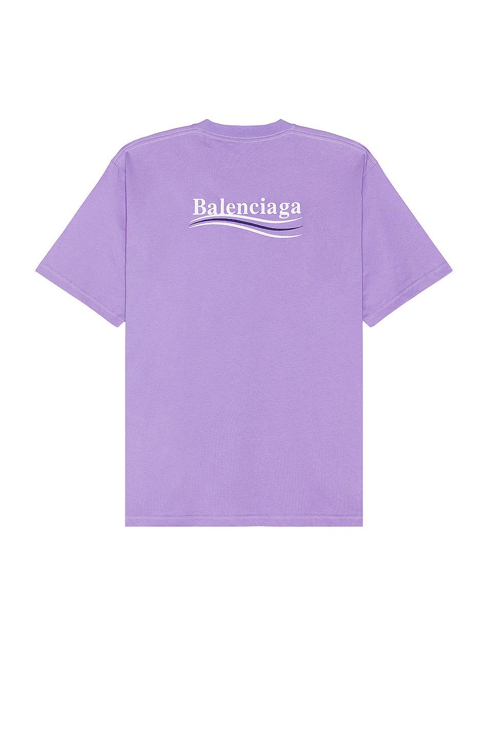 Balenciaga o1mt1gz0924 Political Campaign Large Fit T-Shirt in Purple Size US XXS / EU 40 - 2 Thumbnail
