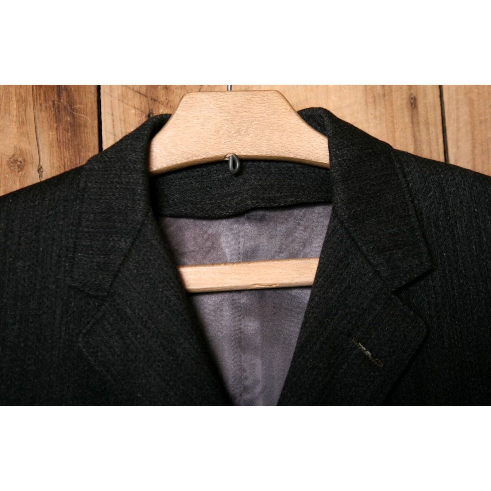 Vintage VINTAGE Town & Country Coat Overcoat Wool Gray 41R Mens Herringbone Button 43" Length 18.25" Shoulders Size US XS / EU 42 / 0 - 4 Thumbnail