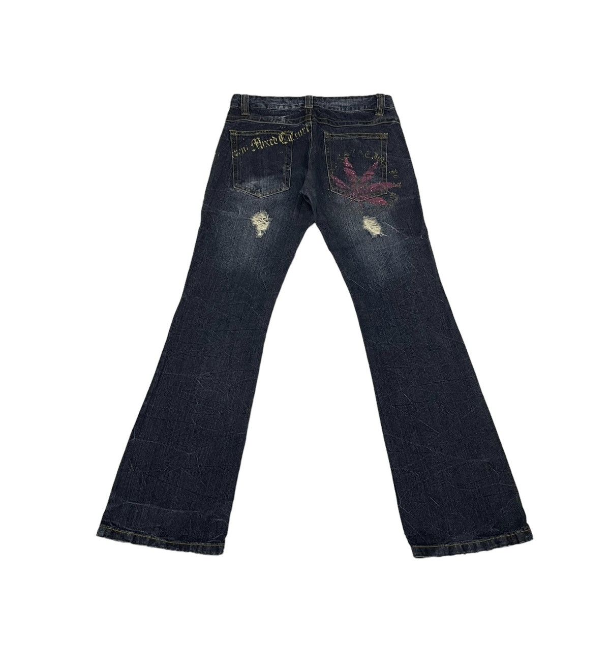 In The Attic Vintage Sorridere Japan Flare Jeans Punk Style Size US 33 - 1 Thumbnail